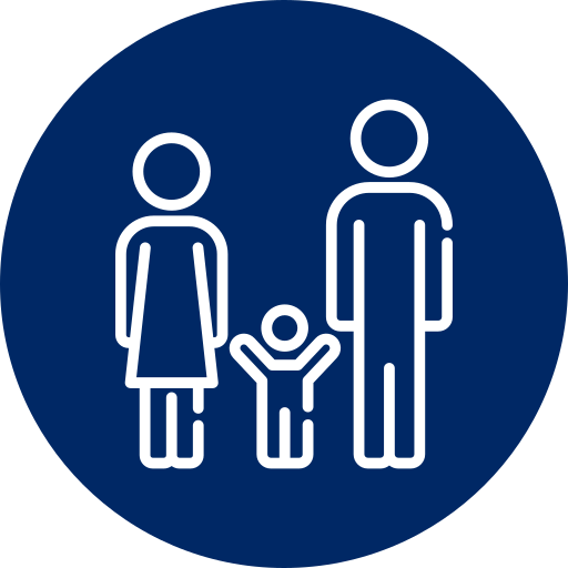 Blue family icon.